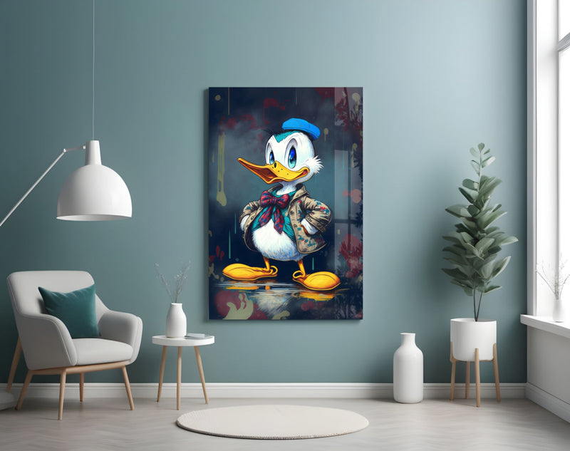 Donald Duck Glass Wall Art  || Designers Collection