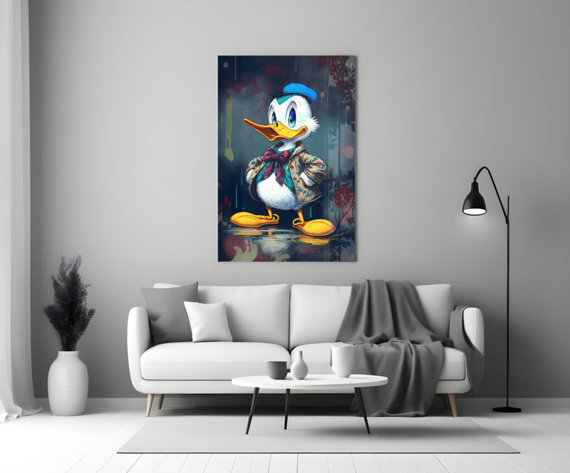 Donald Duck Glass Wall Art  || Designers Collection