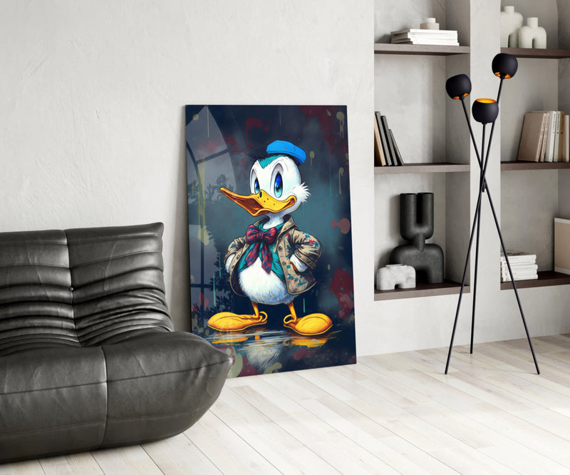 Donald Duck Glass Wall Art  || Designers Collection