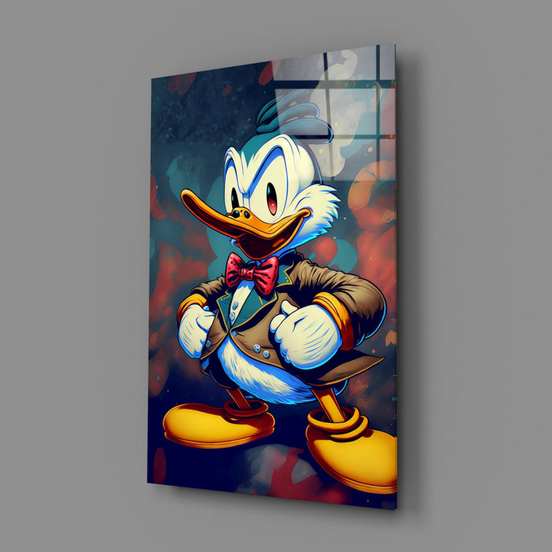 Anger of Donald Duck Glass Wall Art  || Designer Collection