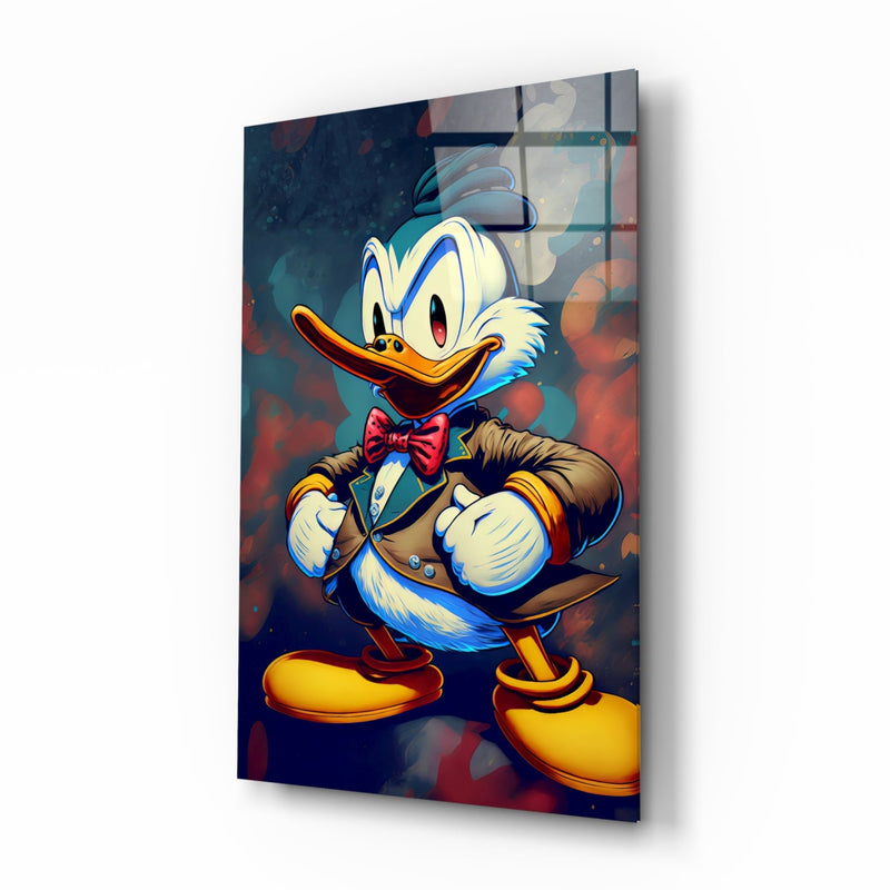 Anger of Donald Duck Glass Wall Art  || Designer Collection