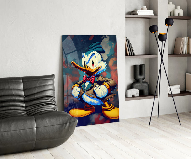 Anger of Donald Duck Glass Wall Art  || Designer Collection