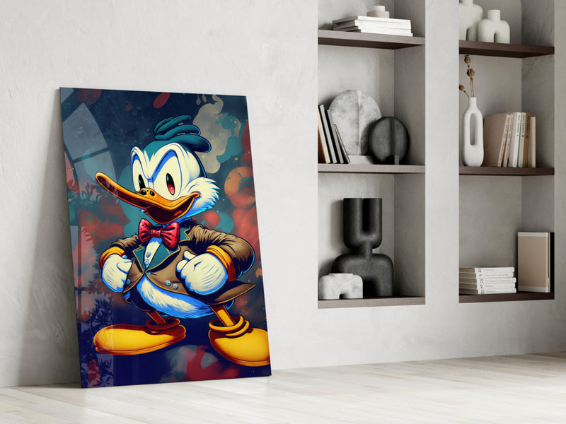 Anger of Donald Duck Glass Wall Art  || Designer Collection