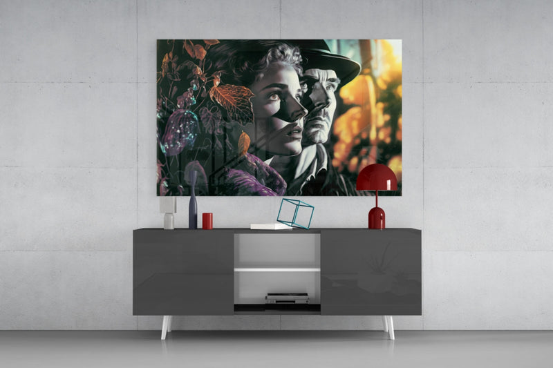 Nostalgic Scenes Glass Wall Art  || Designer Collection