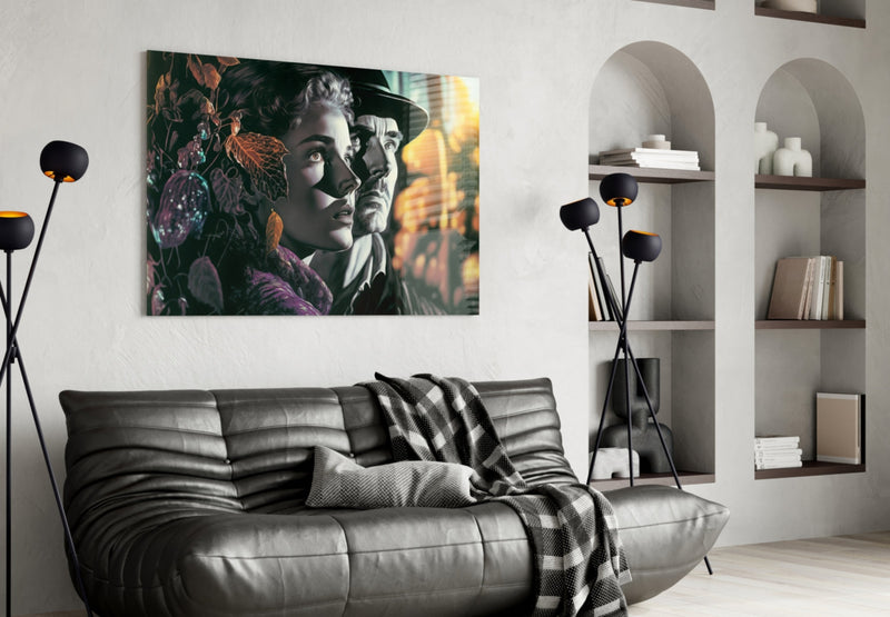 Nostalgic Scenes Glass Wall Art  || Designer Collection