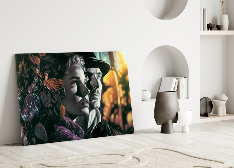 Nostalgic Scenes Glass Wall Art  || Designer Collection