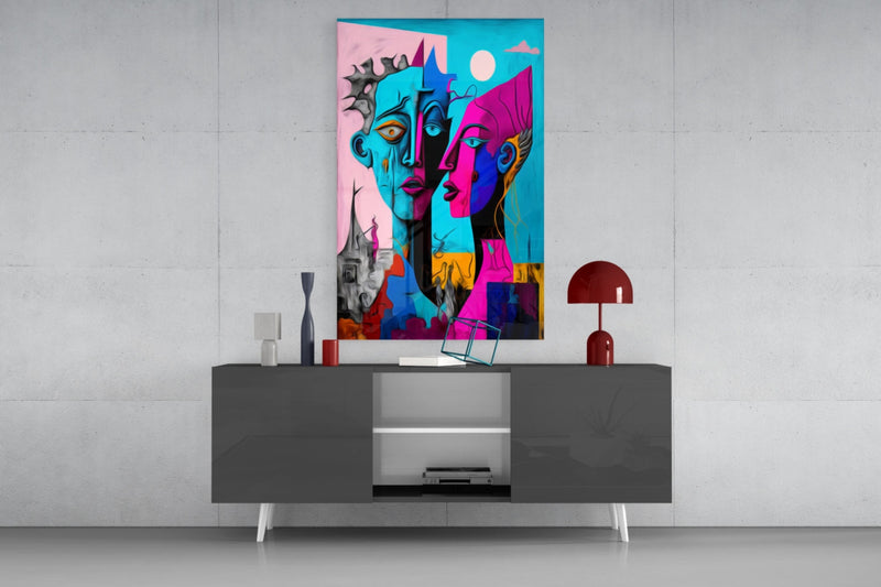 Intimacy Glass Wall Art  || Designer Collection