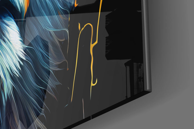 Nobility of the Lion Glass Wall Art  || Designer Collection