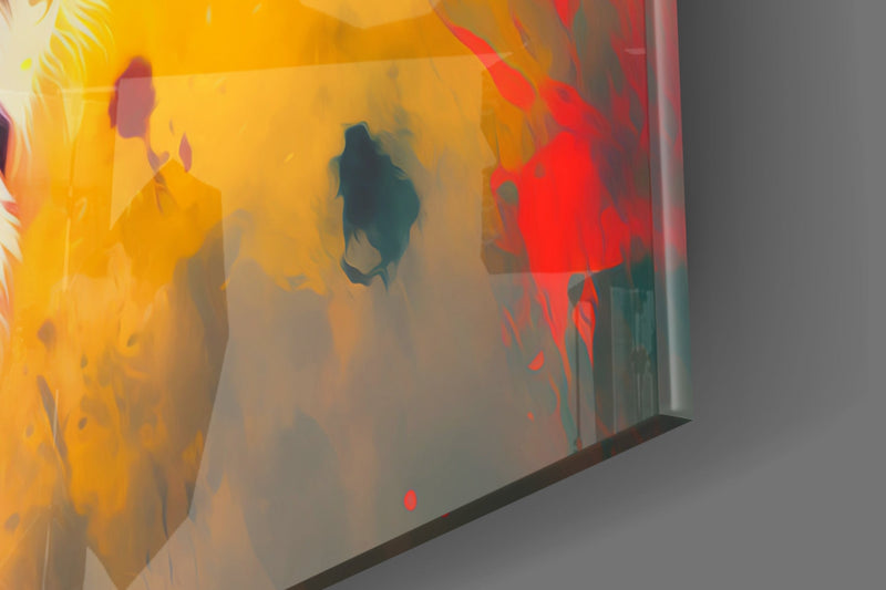 Nobility of the Lion Glass Wall Art  || Designer Collection