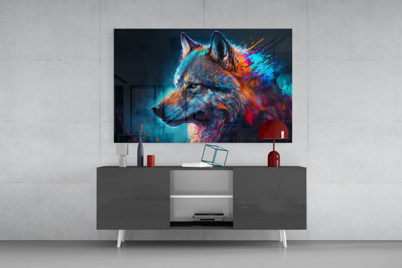 Freedom of the Wolf Glass Wall Art  || Designer Collection