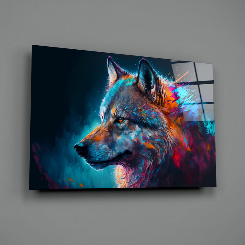 Freedom of the Wolf Glass Wall Art  || Designer Collection