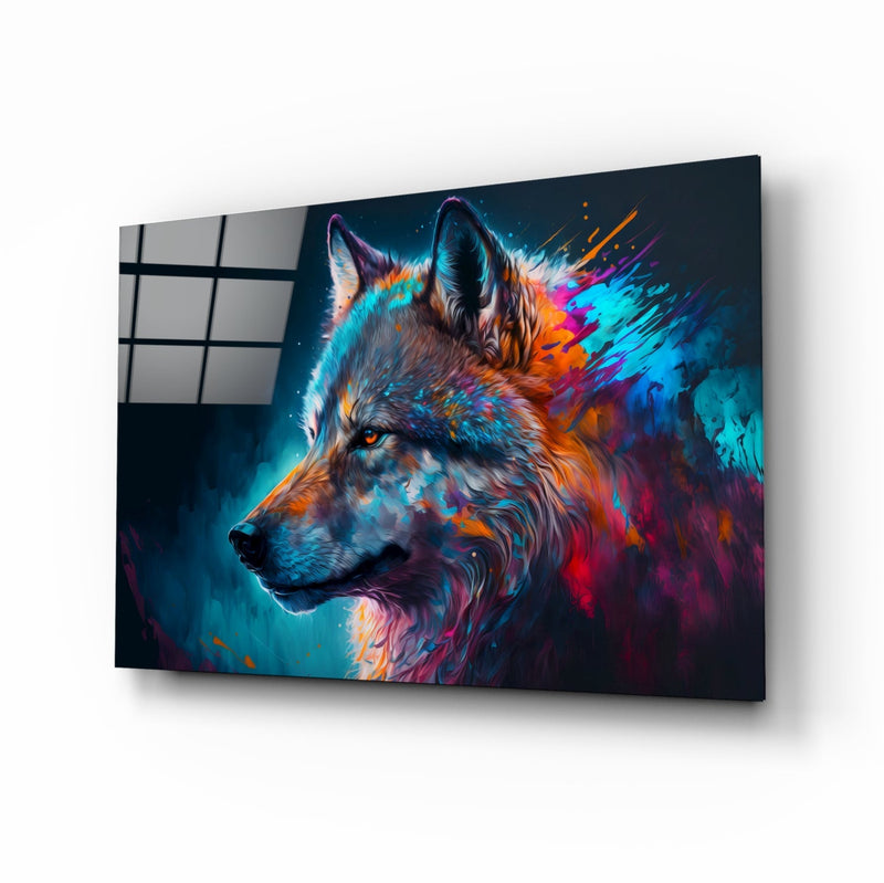 Freedom of the Wolf Glass Wall Art  || Designer Collection