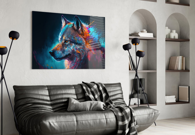 Freedom of the Wolf Glass Wall Art  || Designer Collection