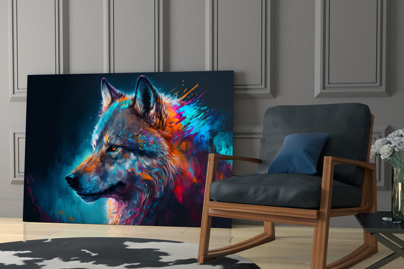 Freedom of the Wolf Glass Wall Art  || Designer Collection