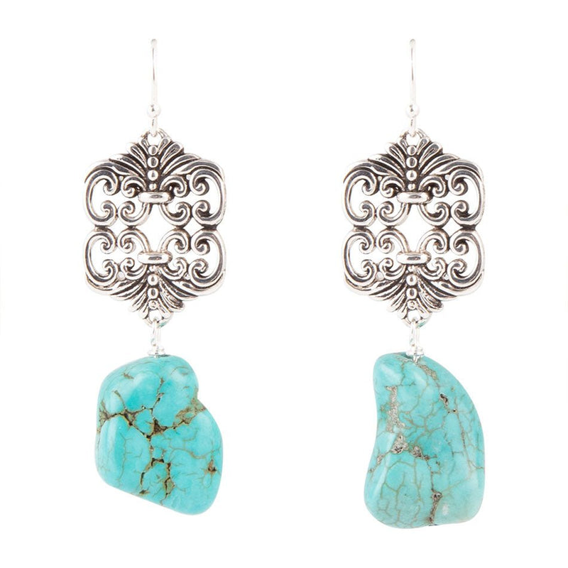 Durango Lace Turquoise Drop Earring