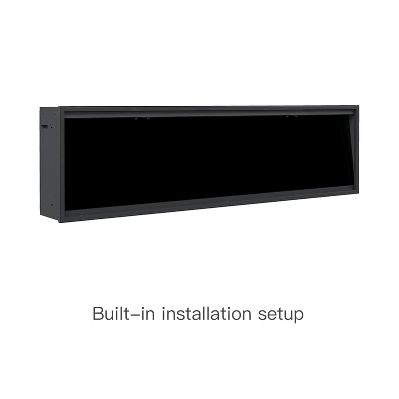 Dynasty Allegro 76-Inch Black Smart Linear Electric Fireplace [DY-BFM76] (SAK56392)