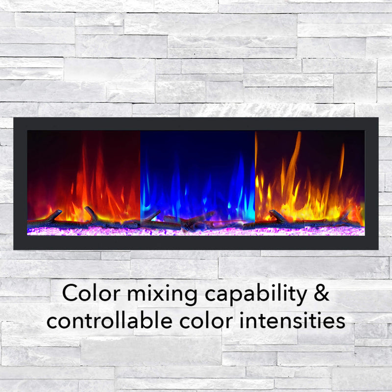 Dynasty Cascade 82-Inch Recessed Linear Electric Fireplace [DY-BTX82] (SAK30567)