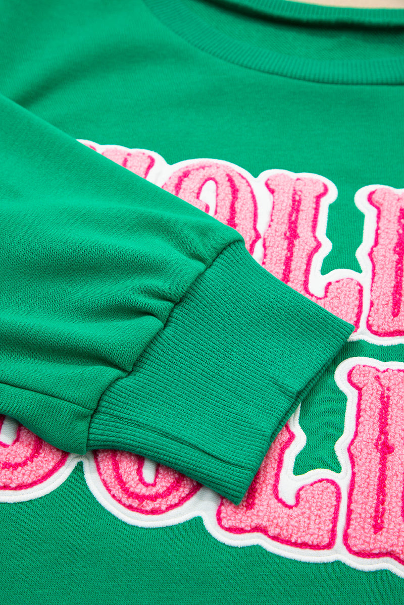 Luz Embroidered Christmas Holiday Sweatshirt