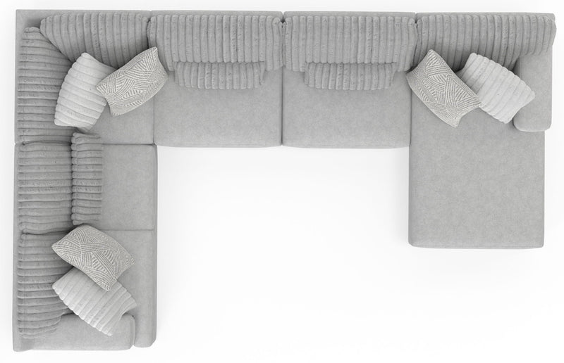 Logan - Upholstered Sectional With Comfort Coil Seating And Accent Pillows Included