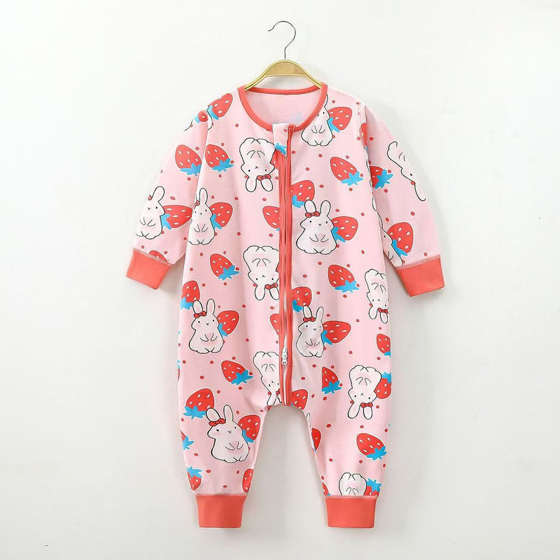 Split-leg Sleeping Bag To Prevent Kicking Off The Covers One-piece Bodysuit