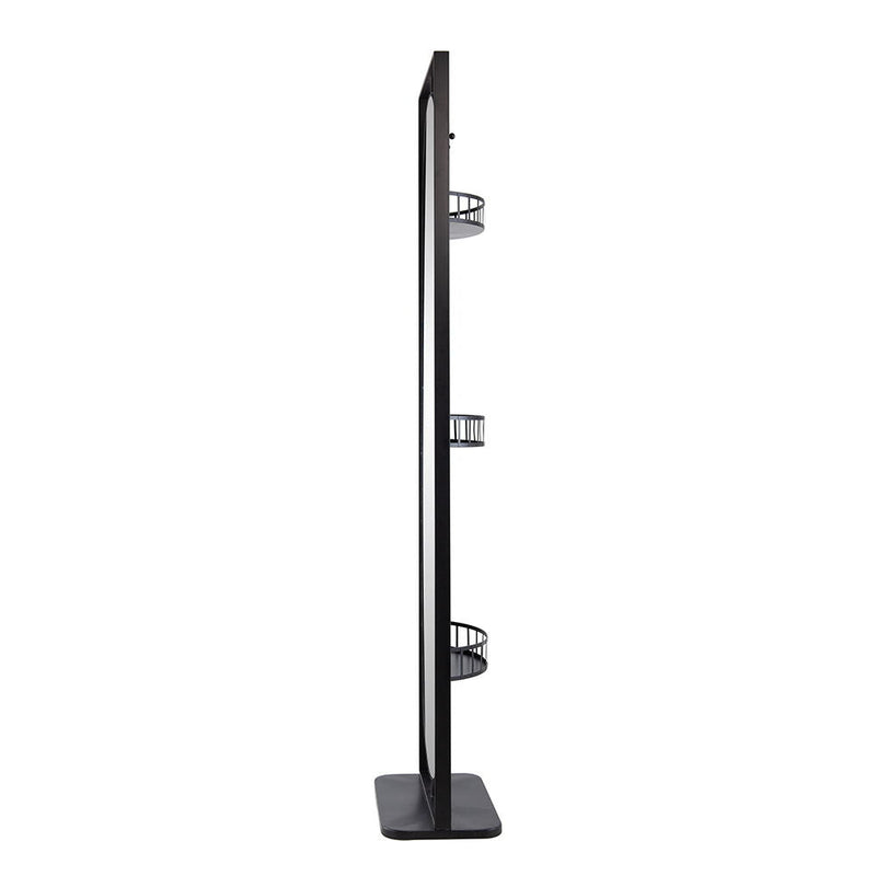 Full Length Standing Mirror, 360° Swivel Floor Mirror For Bedroom - Black