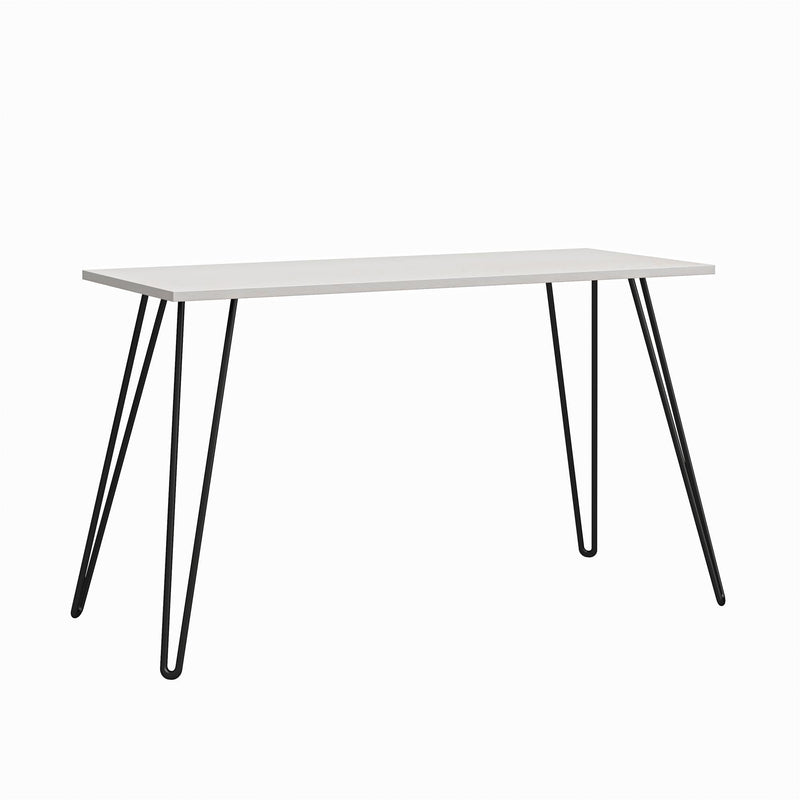 Writing Desk With Hairpin Legs For Study Or Work - White Oak