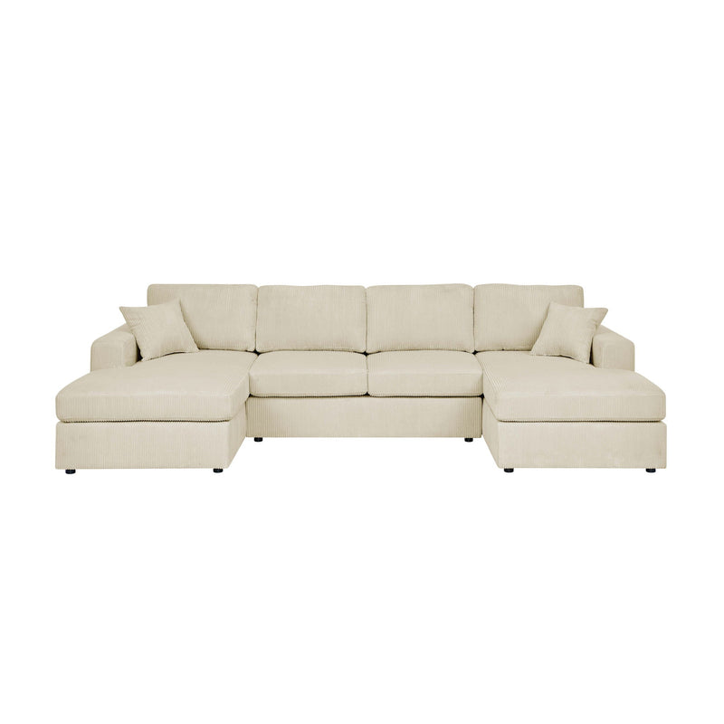 3 Piece Double Chaise Sectional Sofa