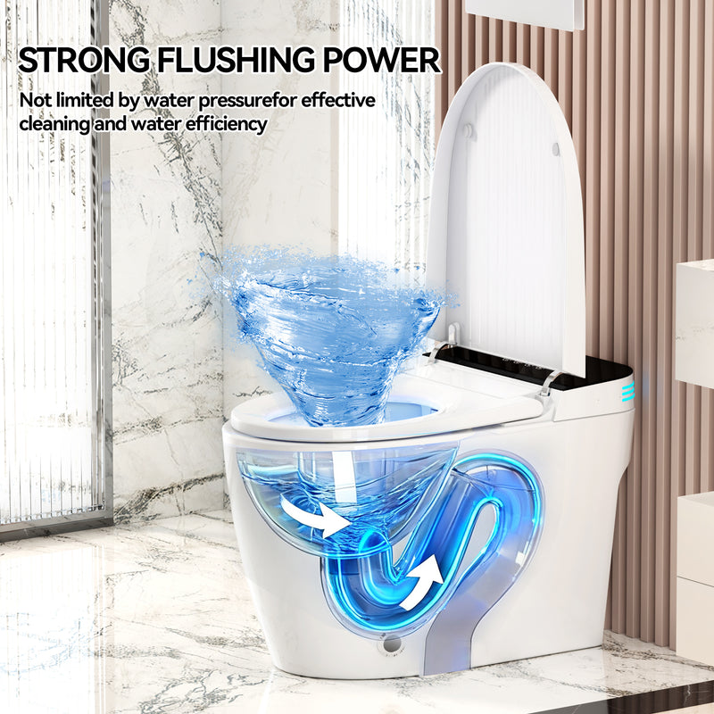 Smart Toilets With Heated Bidet Seat.Portable Toilet With Bidet Built.Intelligent Toilet Auto Open Close Seat. Bidet Toilet With Dryer And Warm Water