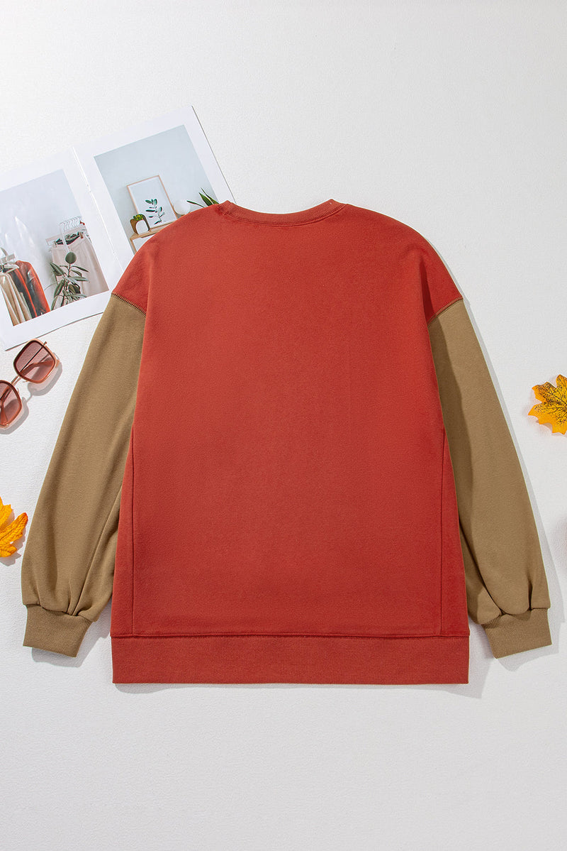 Ella Patchwork Drop Shoulder Pullover