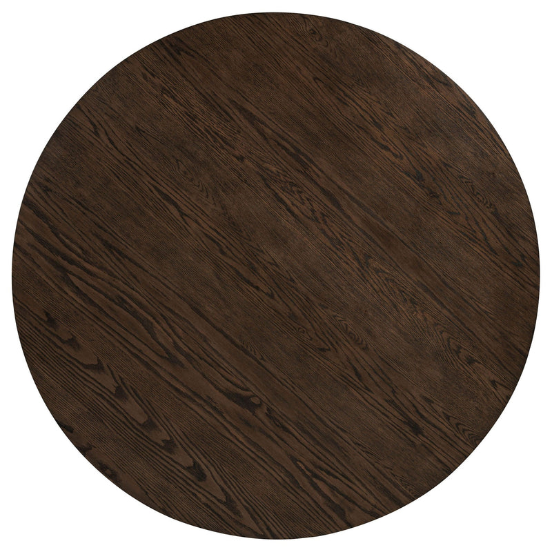 Ridgewell 5-piece Round Pedestal Dining Set Dark Oak