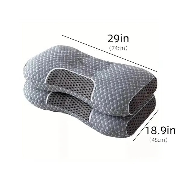 3D Knitted Cotton Massage Pillow – Soft, Breathable Neck Support Cushion