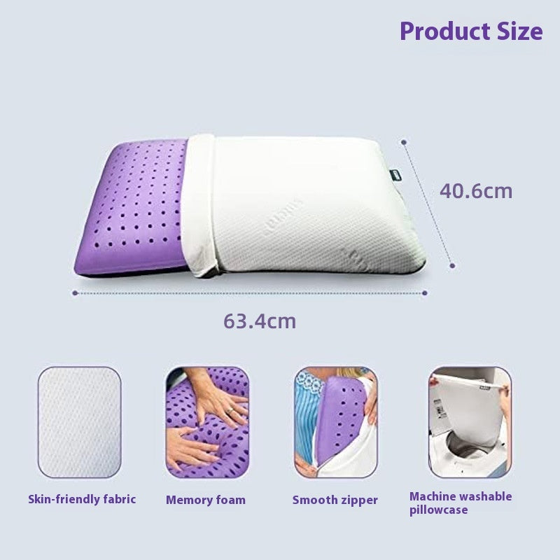 Lavender Memory Foam Breathable Ventilation Pillow