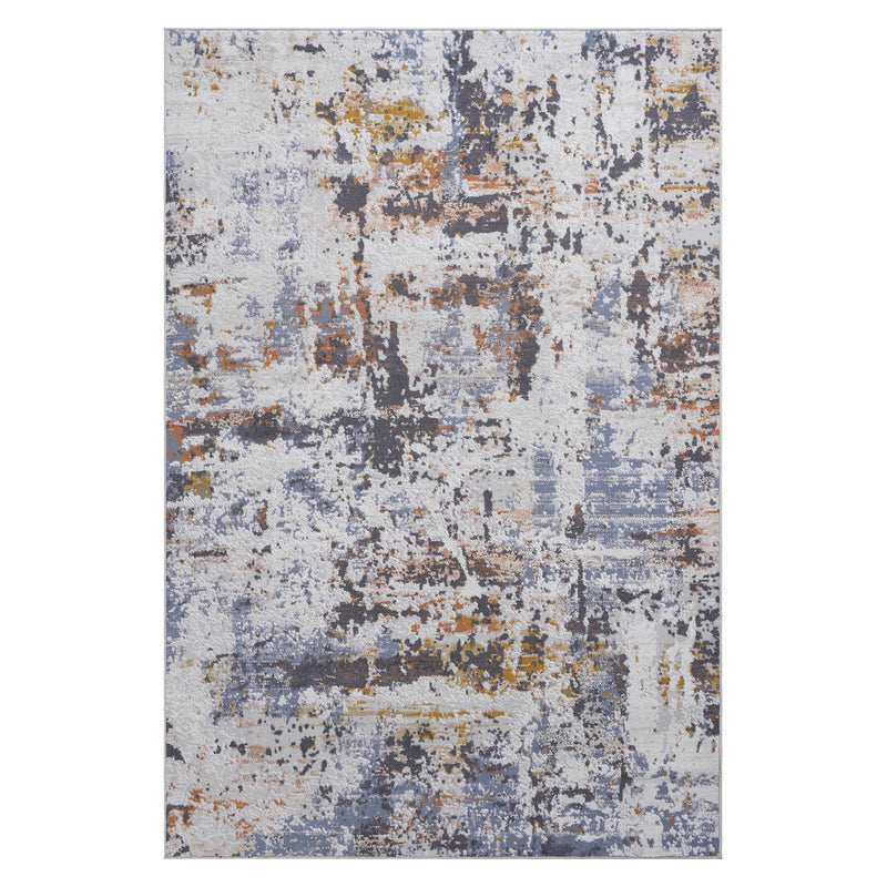 NAAR PAYAS Collection 6X9 Ivory / Blue / Abstract Area Rug