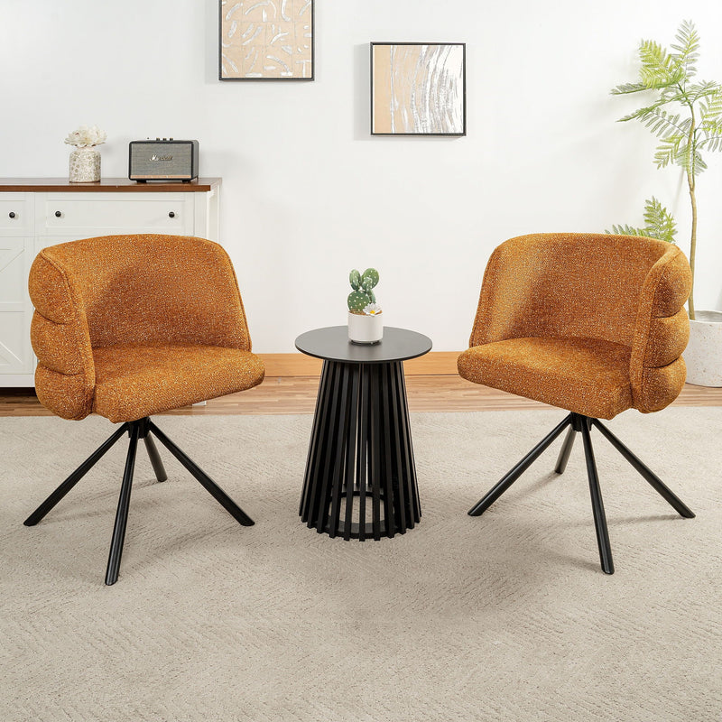 270 Degree Swivel Upholstered Desk Chairs (Set of 2)