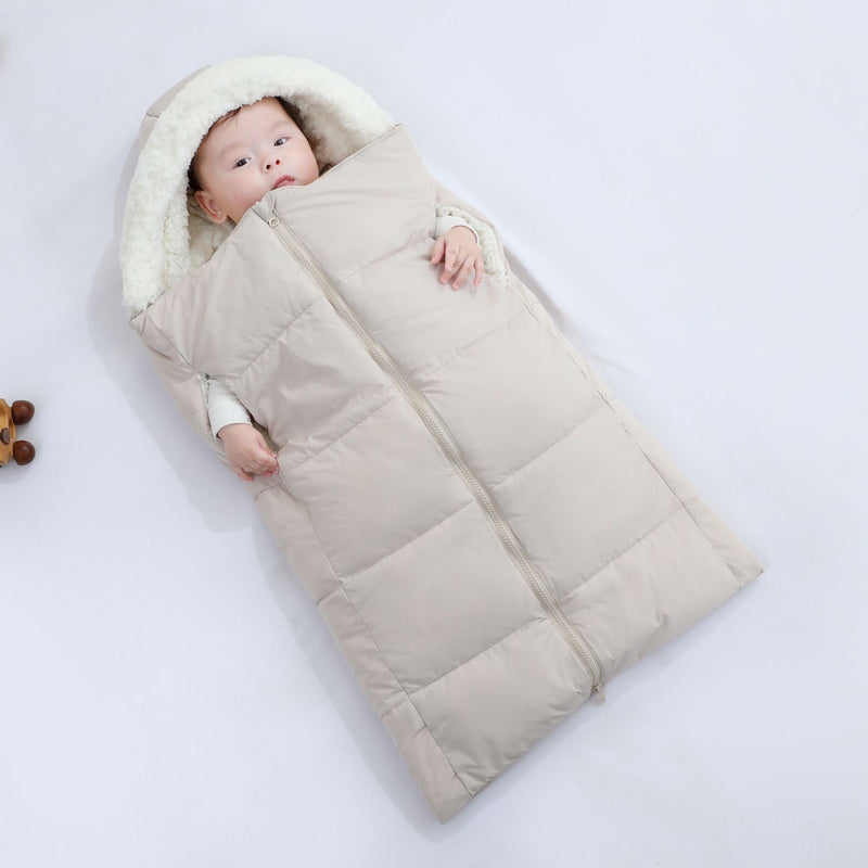 Autumn And Winter Warm Thickened Hooded Newborn Swaddle