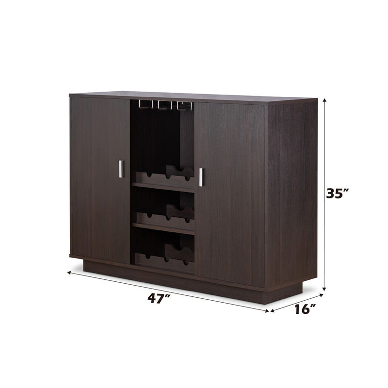 Hazen - 35" Wine Cabinet - Espresso