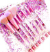 Unicorn Fan Makeup Brush Set,Crystal Sparkles Blue Blush Powder Fan Lip Eye Shadow Eyebrow Eye Blender Brush in Set