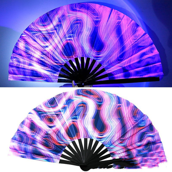 Fluorescent Printing On Bamboo Bone Fan