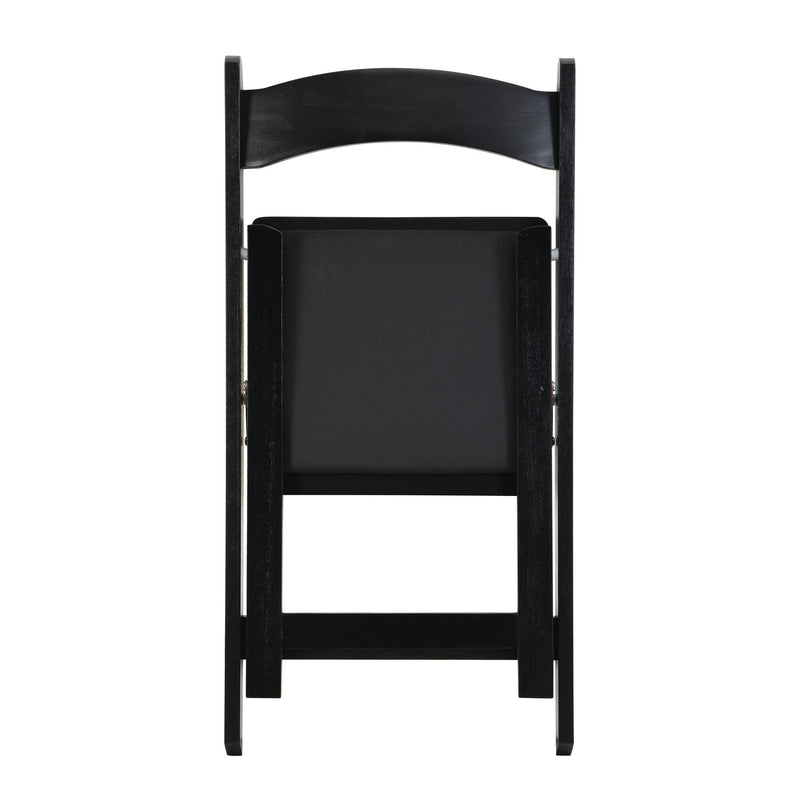 Solid Wood Upholstered Folding Chair Set, Dining Room (Set of 4)
