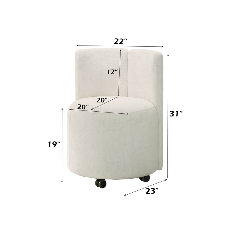 Side Chair With Swivel (Set of 2) - White