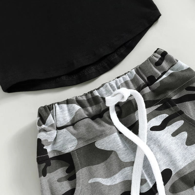Boys' Hooded Vest T-shirt Suit