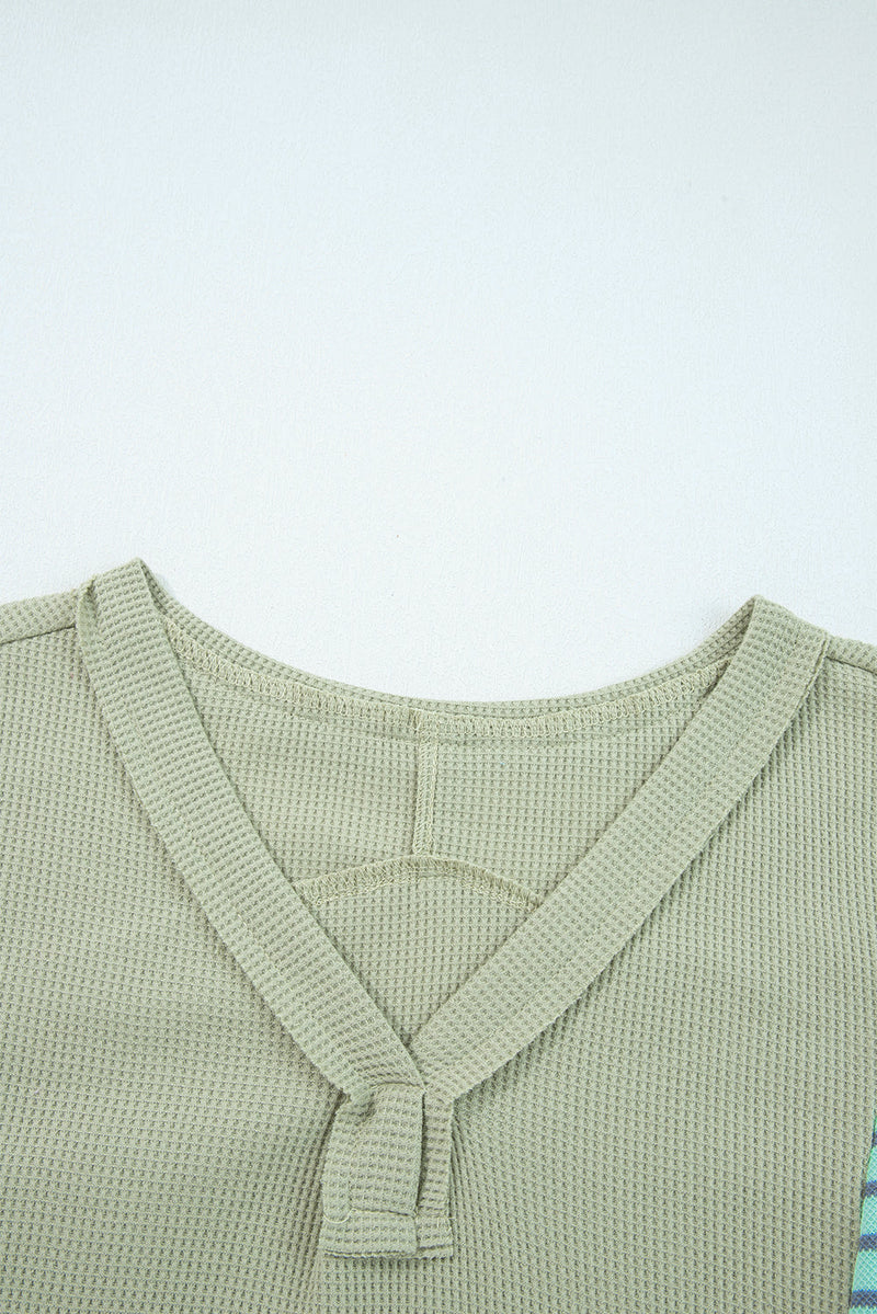 Madison Exposed Seam Waffle Baggy Pullover