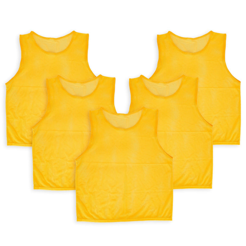 5Pcs Mesh Scrimmage Vests Soccer Basketball Team Training Pinnies Jerseys Shirt Adult Plus Size