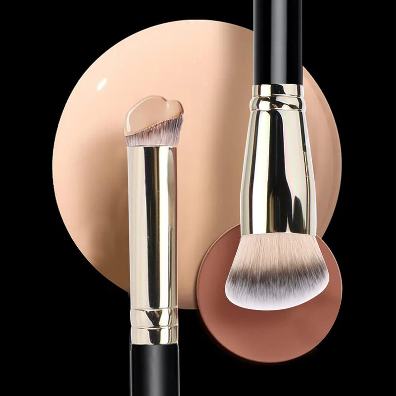 Makeup Brushes  Pro Foundation Brush and Flawless Concealer Brush Perfect for Any Look Premium Luxe Hair Contour Brush Perfect for Blending Liquid,Buffing,Cream,Sculpting,Mineral Makeup