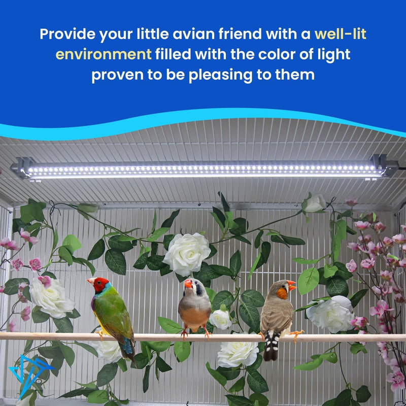 Illuminate Your Bird's World with the Happybird Full Spectrum LED Light - Safe, Easy-to-Install, and Perfect for Soft Bill Birds