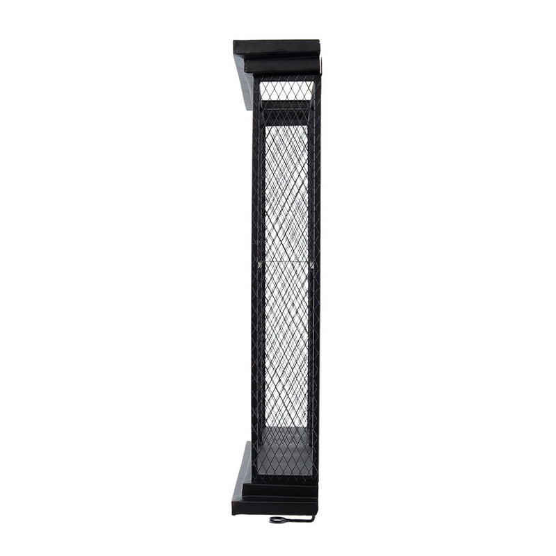Floating Wine Bar Shelf With Glass Holder And Display Shelves - Black