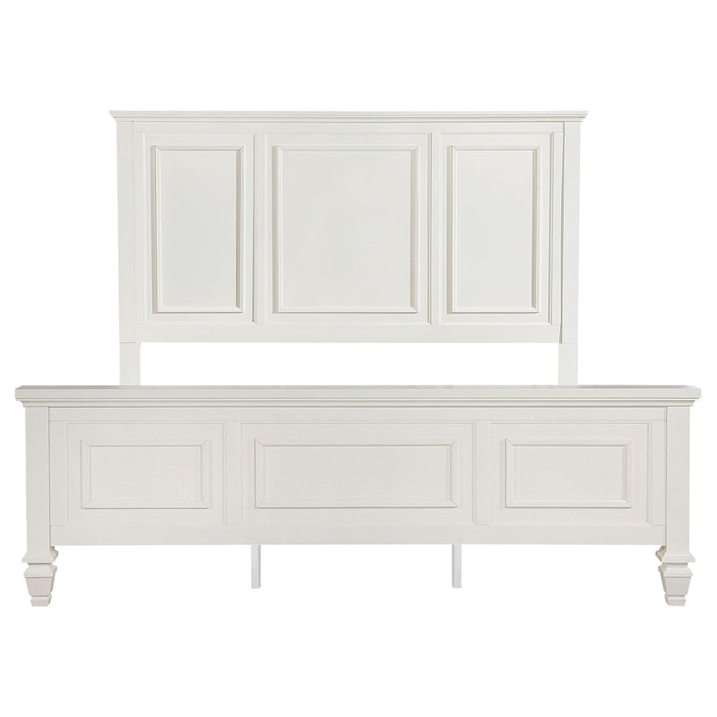 Sandy Beach 63-inch Eastern King Wood Panel Bed Cream White