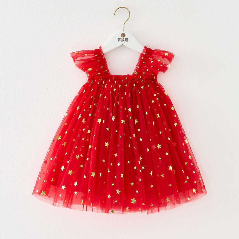 Christmas New Children Shirt XINGX Suspender Skirt For Girls