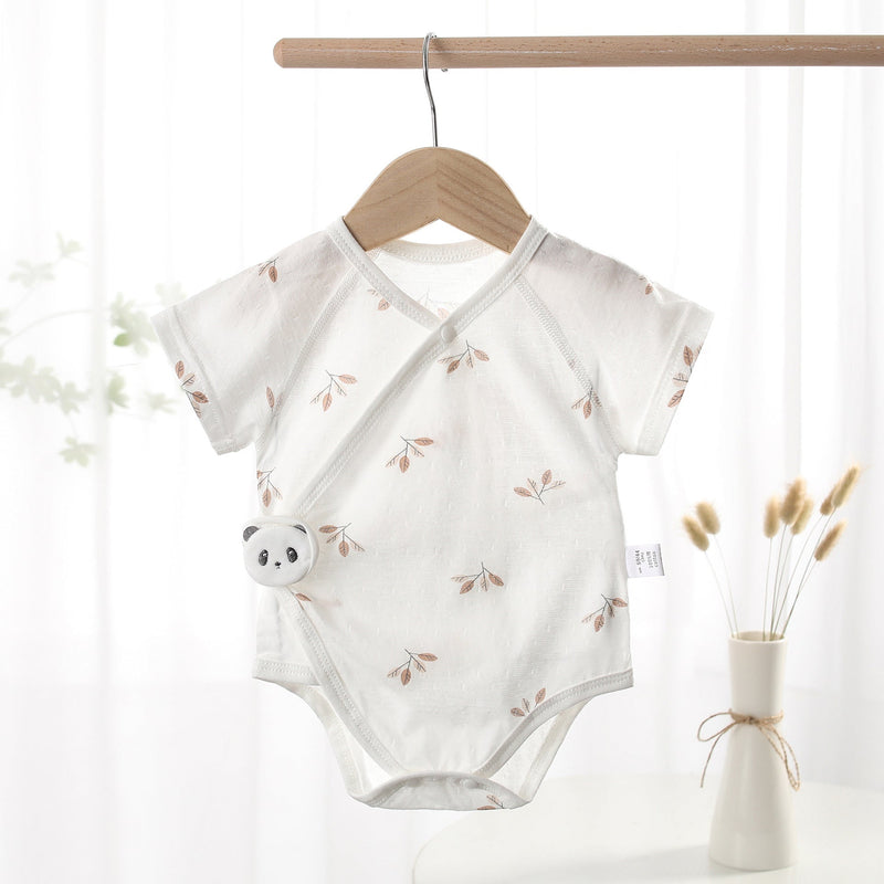 Pure Cotton Newborn One-piece Baby Clothes, Short Sleeves