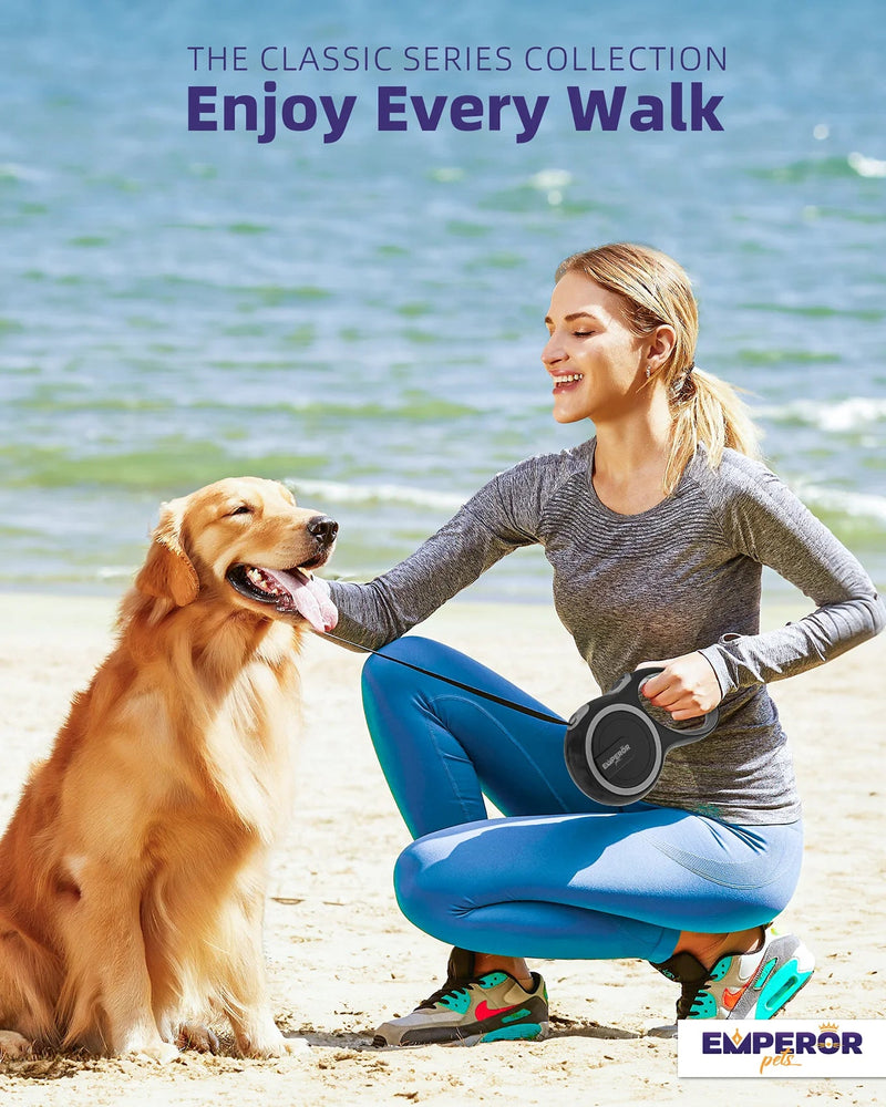 Unleash Adventure! 🌟 16ft Heavy-Duty Retractable Leash for Large Dogs (up to 110lbs) 🐾